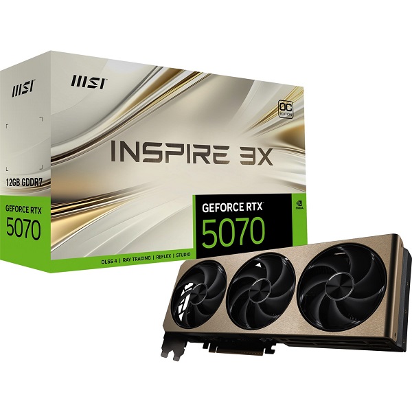 GPU RTX 5070 12GB OC MSI INSPIRE X3